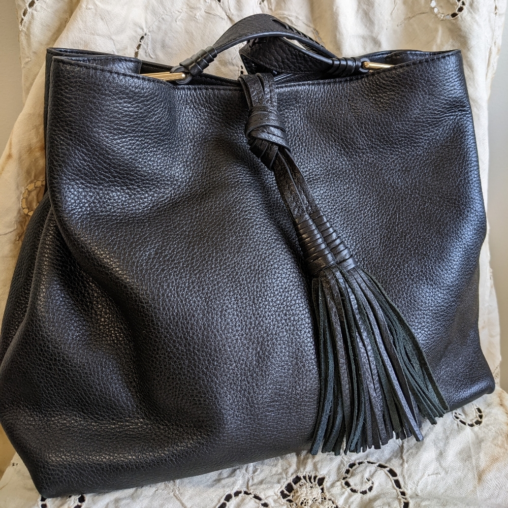 Vince Camuto Taro Hobo Pebbled Leather Bag